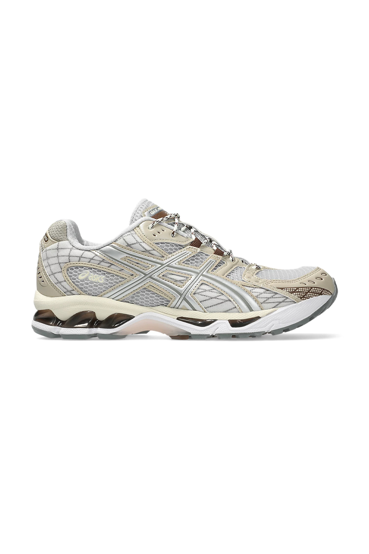 נעלי אסיקס ASICS GEL-NIMBUS 10.1 אפור קרם גברים סניקרס עיצוב אסימטרי