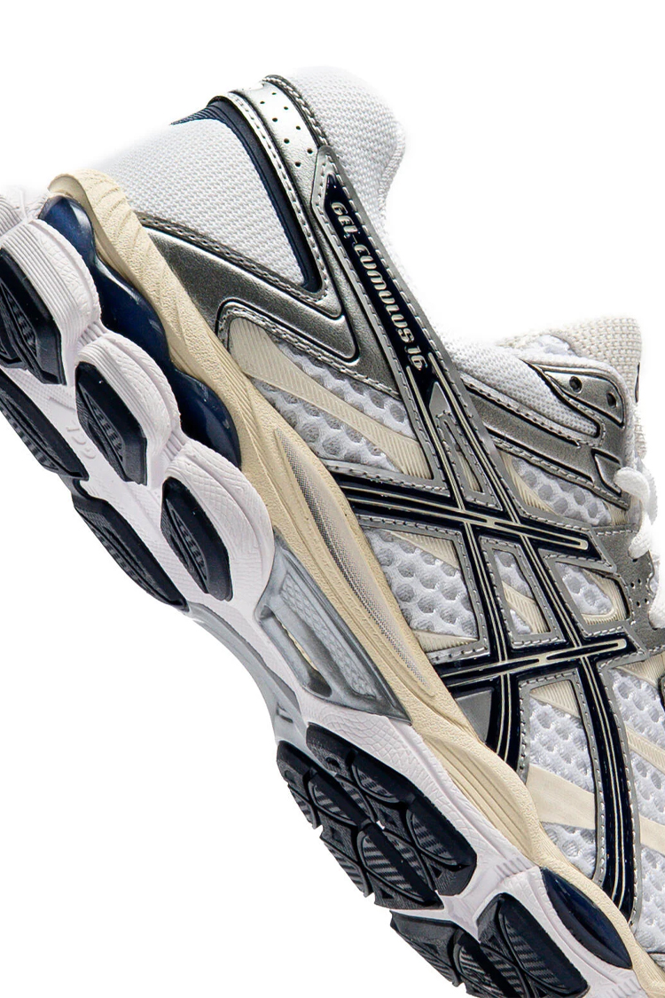 נעלי אסיקס ASICS GEL-CUMULUS 16 אפור כחול גברים סניקרס רטרו טכנולוגיית FLUIDRIDE