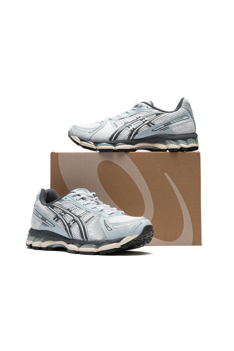 נעלי אסיקס ASICS GEL-KAYANO 12.1 אפור תכלת גברים סניקרס עיצוב מטאלי