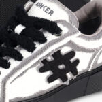 נעלי אינקר AINKER לבן שחור גברים סניקרס קנבס Pivot Canvas גזרת Mid תבנית פרומה