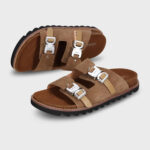 כפכפי עור אינקר AINKER מוקה גברים דגם Swish Suede מדרס שעם אבזמי מתכת