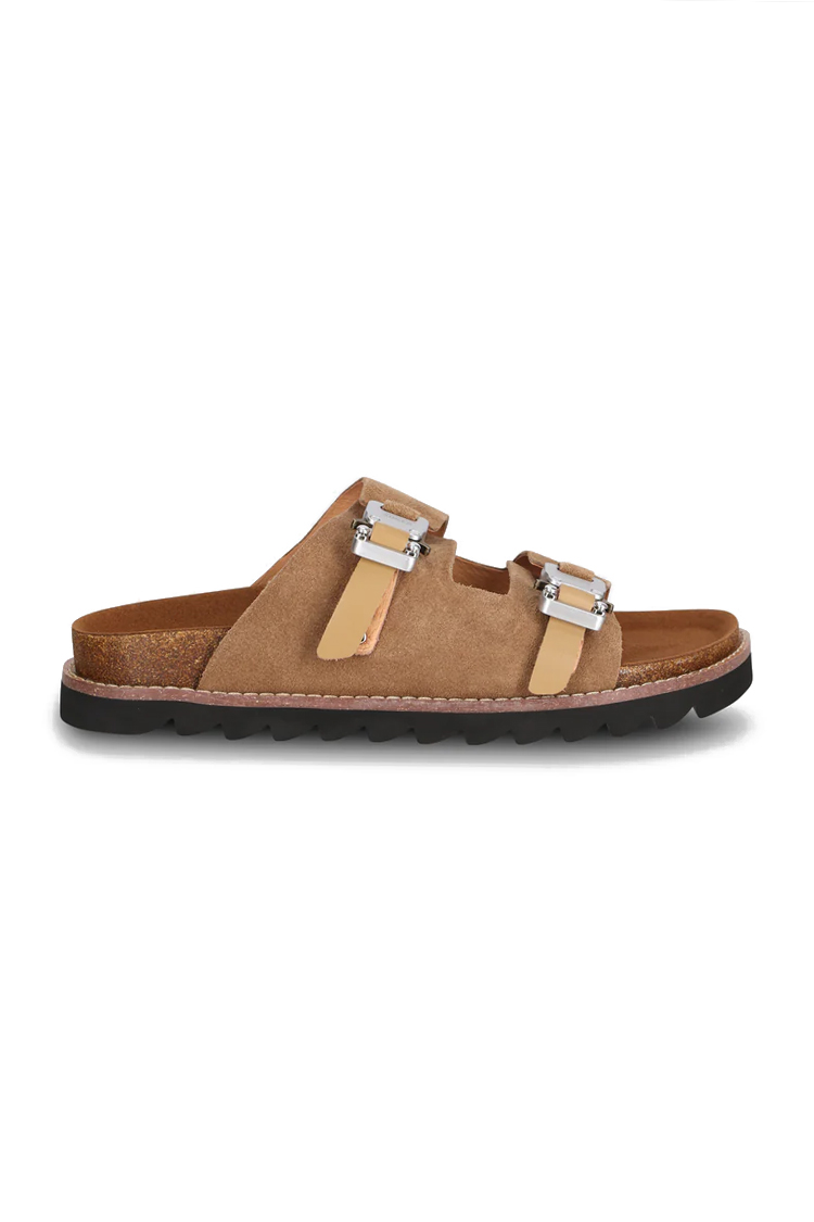 כפכפי עור אינקר AINKER מוקה גברים דגם Swish Suede מדרס שעם אבזמי מתכת