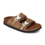 כפכפי עור אינקר AINKER מוקה גברים דגם Swish Suede מדרס שעם אבזמי מתכת