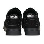נעלי אינקר AINKER שחורות גברים סניקרס קנבס Super Star Canvas גזרת Mid סוליה עבה