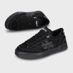 נעלי אינקר AINKER שחורות גברים סניקרס קנבס Super Star Canvas גזרת Mid סוליה עבה