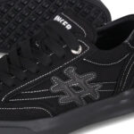 נעלי אינקר AINKER שחורות גברים סניקרס קנבס Super Star Canvas גזרת Mid סוליה עבה
