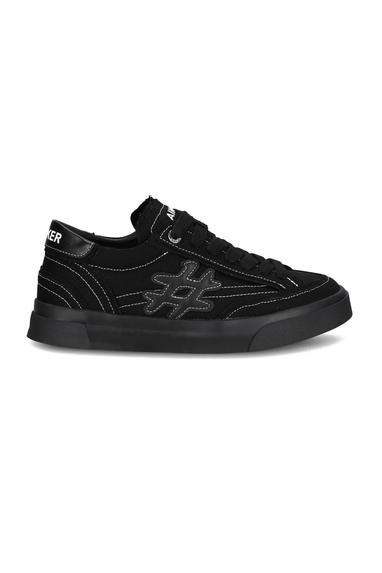 נעלי אינקר AINKER שחורות גברים סניקרס קנבס Super Star Canvas גזרת Mid סוליה עבה