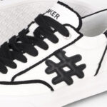 נעלי אינקר AINKER לבן/שחור גברים סניקרס קנבס Super Star Canvas גזרת Mid סוליה עבה