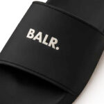כפכפי באלר BALR שחור גברים סליידס לוגו גומי עמיד למים