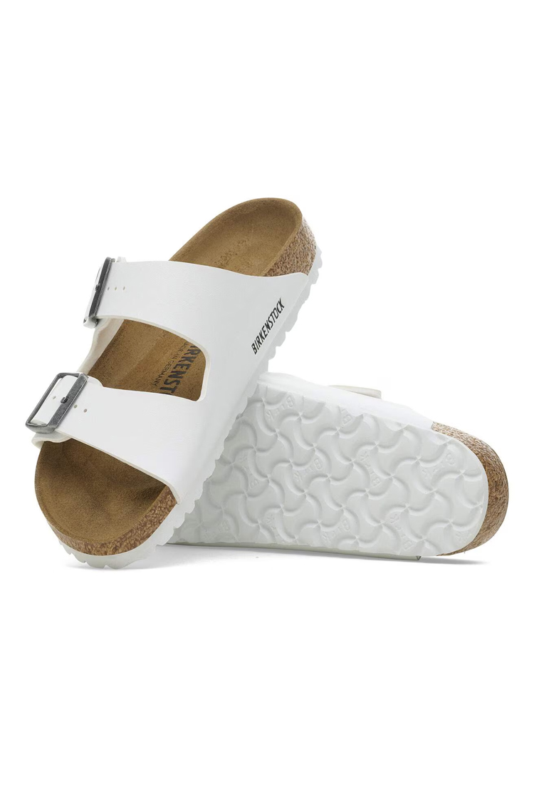 פכפי בירקנשטוק BIRKENSTOCK לבן גברים אריזונה Birko Flor כפכפי שעם אורתופדיים