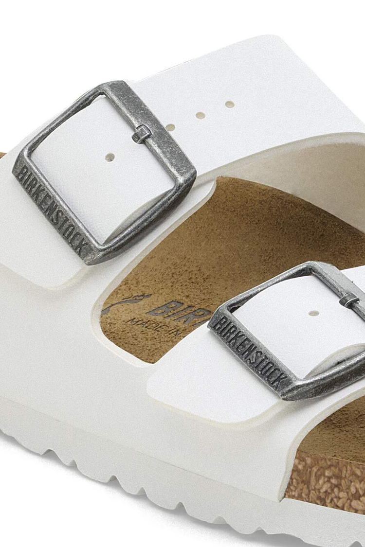 פכפי בירקנשטוק BIRKENSTOCK לבן גברים אריזונה Birko Flor כפכפי שעם אורתופדיים