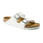 פכפי בירקנשטוק BIRKENSTOCK לבן גברים אריזונה Birko Flor כפכפי שעם אורתופדיים