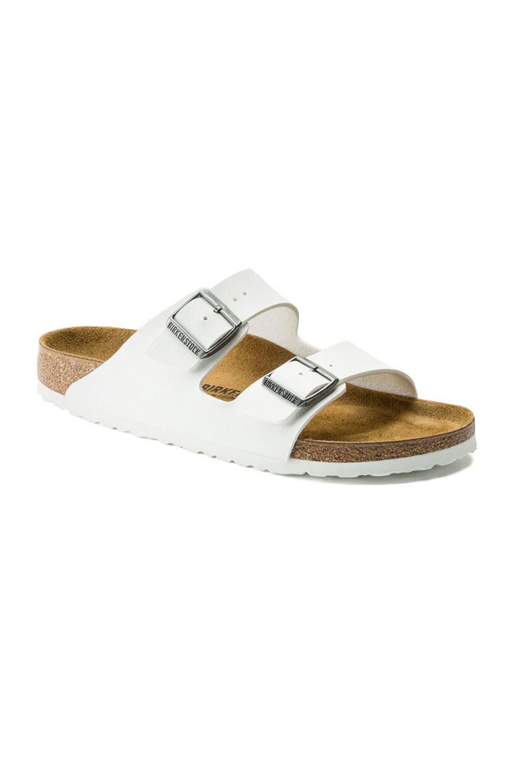 פכפי בירקנשטוק BIRKENSTOCK לבן גברים אריזונה Birko Flor כפכפי שעם אורתופדיים