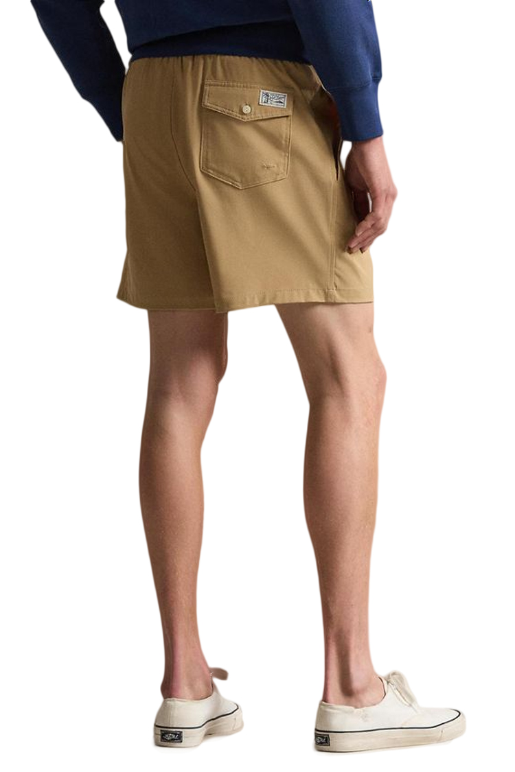 מכנס בגד ים פולו ראלף לורן POLO RALPH LAUREN חאקי גברים אורך בינוני פאץ רקמת פוני