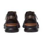 סניקרס פנדי FENDI שחור חום גברים נעליים Fendi Flow Slip-On גזרת מיד רוכסן מונוגרמה FF