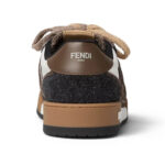 סניקרס פנדי FENDI חום לבן גברים נעליים Fendi Match Low גזרה נמוכה עור מונוגרמה FF