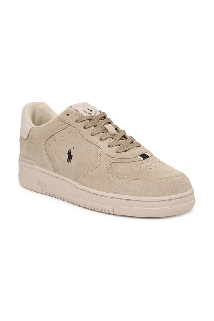 סניקרס פולו ראלף לורן POLO RALPH LAUREN בז גברים נעליים Masters Court Mid זמש גזרת מיד