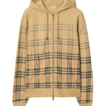 קפוצון ברברי BURBERRY בז גברים קפוצ’ון משבצות Gradient Check גזרה משוחררת הדפס דהוי