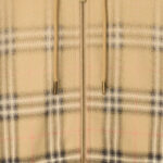 קפוצון ברברי BURBERRY בז גברים קפוצ’ון משבצות Gradient Check גזרה משוחררת הדפס דהוי