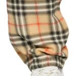 מכנס טרנינג ברברי BURBERRY בז גברים מכנסיים משבצות Gradient Check גזרה משוחררת הדפס דהוי