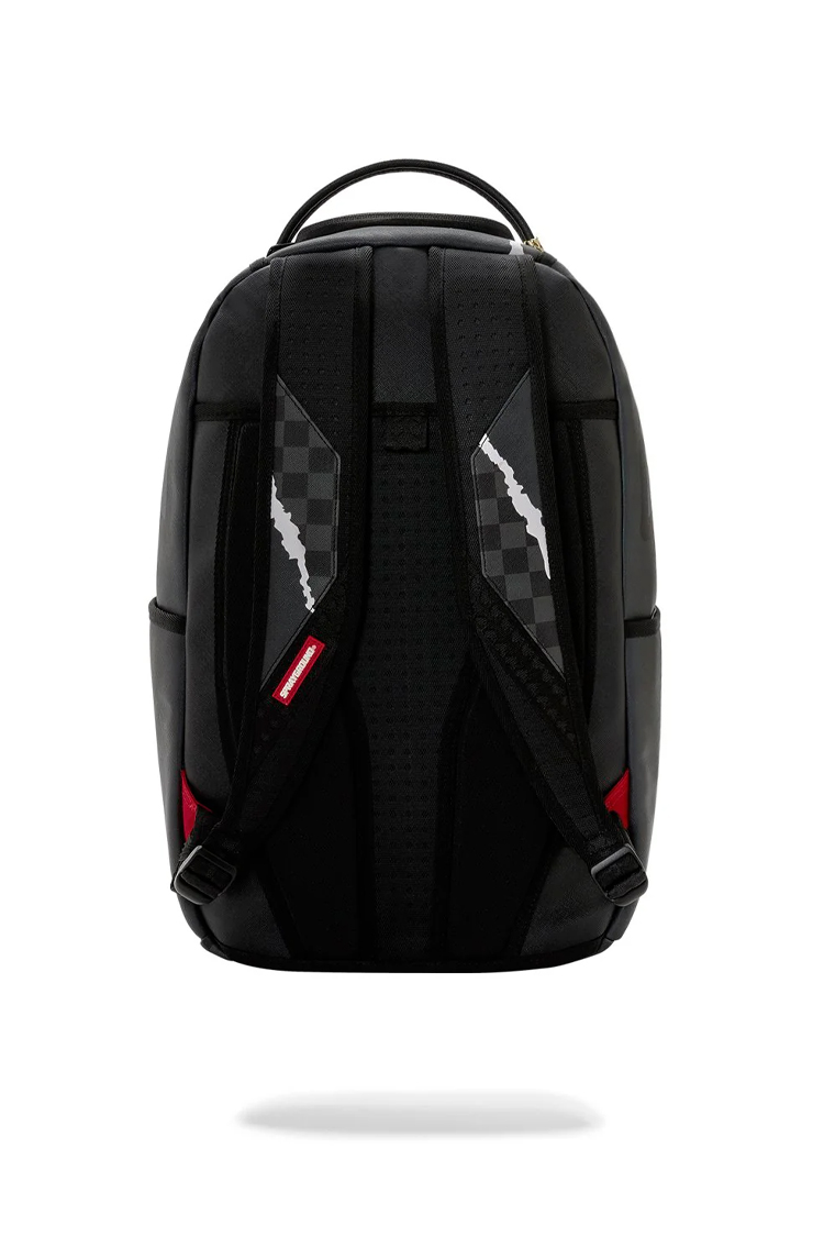 תיק גב ספרייגראונד SPRAYGROUND שחור אפור Center Rip Revealing Gray תבליט כריש קרעים למחשב