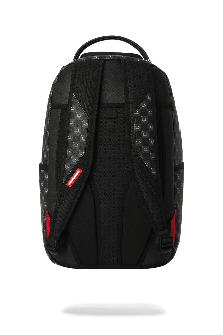 תיק גב ספרייגראונד SPRAYGROUND שחור Sharks In Paris WTF Bubbly תבליט כריש סמיילי למחשב