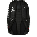 תיק גב ספרייגראונד SPRAYGROUND שחור לבן Painted Over Check תבליט כריש משבצות למחשב