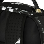 תיק גב ספרייגראונד SPRAYGROUND שחור לבן Painted Over Check תבליט כריש משבצות למחשב