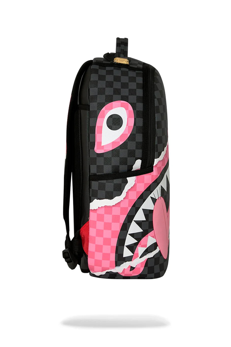 תיק גב ספרייגראונד SPRAYGROUND שחור ורוד Pink Panther On The Run תבליט כריש הפנתר הוורוד למחשב