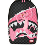 תיק גב ספרייגראונד SPRAYGROUND שחור ורוד Pink Panther On The Run תבליט כריש הפנתר הוורוד למחשב