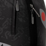 תיק גב ספרייגראונד SPRAYGROUND שחור אדום 4AM Red Shark תבליט כריש שלשלאות למחשב