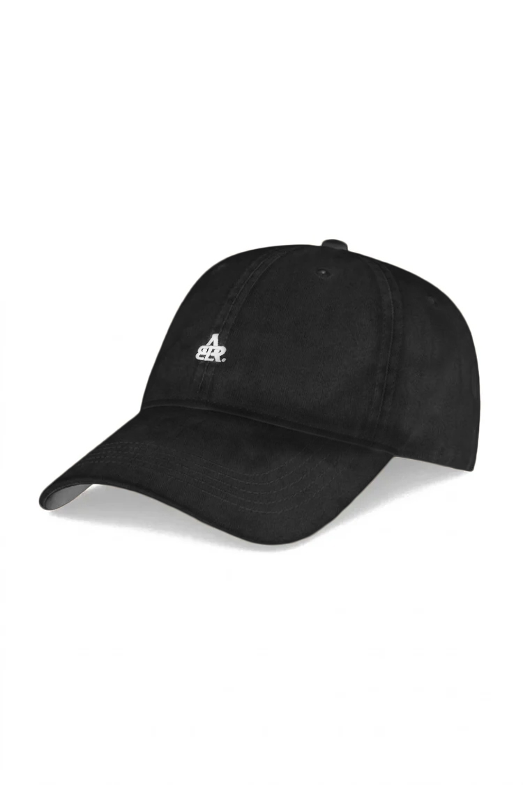 כובע בייסבול BALR באלר שחור גברים כובע מצחיה רקמת לוגו קדמית רצועה מתכווננת קזואל