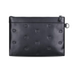 תיק קלאץ AINKER אינקר שחור גברים תיק יד 815 Clutch Leather עור חצי מבריק רוכסן כרטיסים הטבעת לוגו