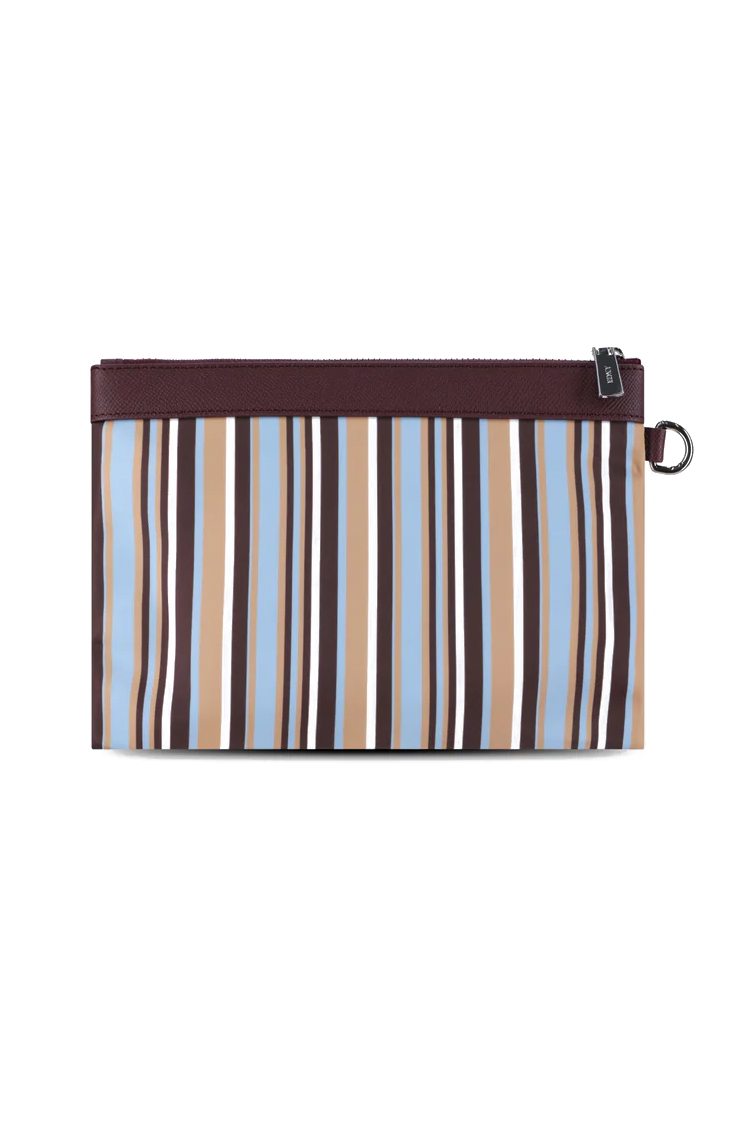 תיק קלאץ AINKER אינקר צבעוני גברים תיק יד Stripe 815 ניילון עור חצי מבריק רוכסן כרטיסים