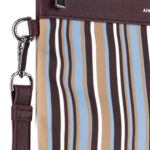 תיק קלאץ AINKER אינקר צבעוני גברים תיק יד Stripe 815 ניילון עור חצי מבריק רוכסן כרטיסים