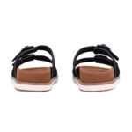 כפכפי זמש AINKER אינקר שחור גברים כפכפים Ascot Black Suede מדרס שעם אבזמי מתכת