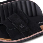 כפכפי זמש AINKER אינקר שחור גברים כפכפים Regent Suede מדרס שעם רצועה אחת סקוץ