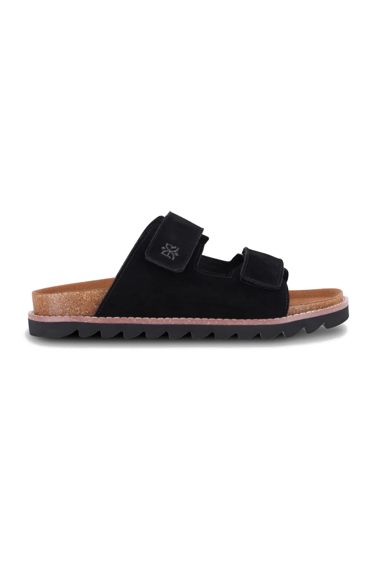 כפכפי זמש AINKER אינקר שחור גברים כפכפים Velo Suede Black מדרס שעם סקוץ