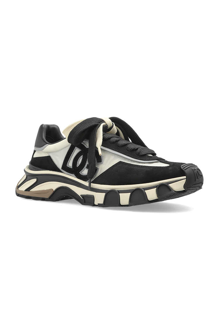 סניקרס דולצ'ה וגבאנה DOLCE&GABBANA שחור בז גברים נעליים Country Road סוליה עבה שרוכים כפולים