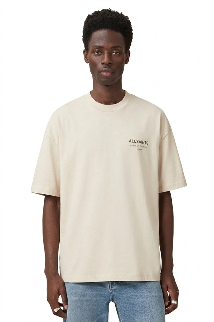 טי שירט קרם Underground Oversized