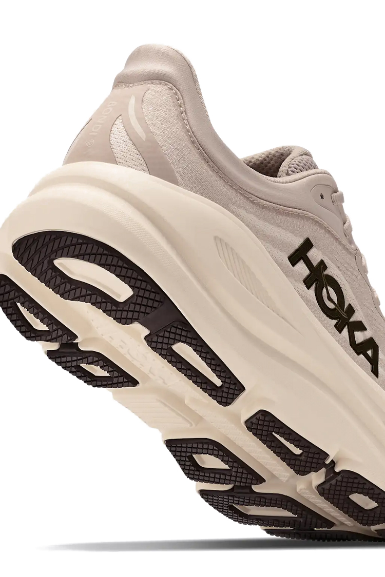 נעלי ספורט הוקה HOKA גברים נשים אפור סלע הליכה ריצת כביש דגם בונדי 9 Bondi 9 סוליה עבה