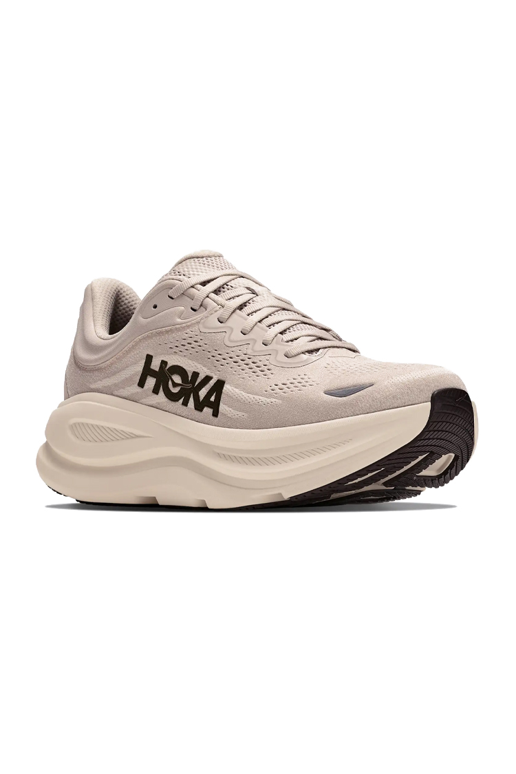נעלי ספורט הוקה HOKA גברים נשים אפור סלע הליכה ריצת כביש דגם בונדי 9 Bondi 9 סוליה עבה