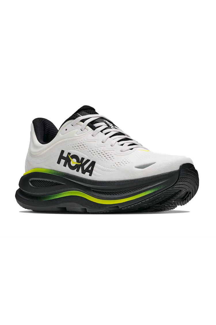 נעלי ספורט הוקה HOKA גברים נשים לבן/צהוב הליכה ריצת כביש דגם בונדי 9 Bondi 9 סוליה עבה