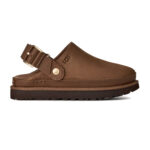 כפכפי עור אג UGG נשים חום כהה עור נובוק סוליית EVA דגם Goldenstar villa clog רצועת עור