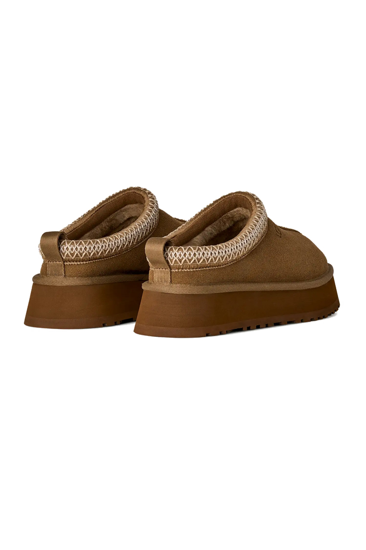 כפכפי פלטפורמה זמש אג UGG נשים חום ברונזה סוליה 4.5 ס”מ דגם Tazz ii תפרים בולטים