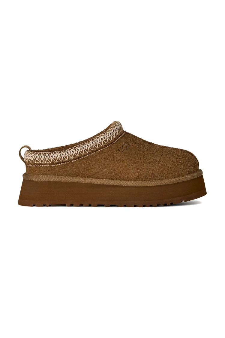 כפכפי פלטפורמה זמש אג UGG נשים חום ברונזה סוליה 4.5 ס”מ דגם Tazz ii תפרים בולטים