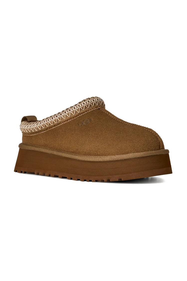 כפכפי פלטפורמה זמש אג UGG נשים חום ברונזה סוליה 4.5 ס"מ דגם Tazz ii תפרים בולטים