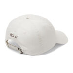 כובע בייסבול פולו ראלף לורן POLO RALPH LAUREN גברים נשים קרם שמנת כותנה רקמת לוגו פוני