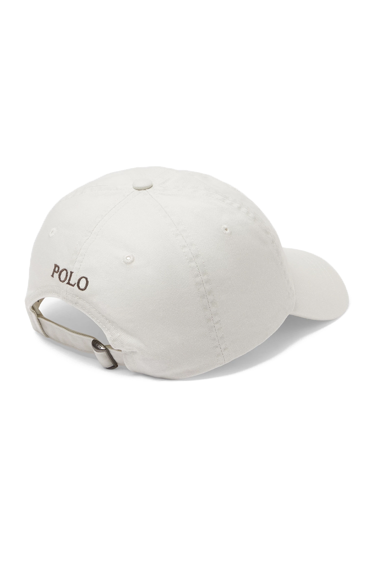 כובע בייסבול פולו ראלף לורן POLO RALPH LAUREN גברים נשים קרם שמנת כותנה רקמת לוגו פוני