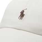 כובע בייסבול פולו ראלף לורן POLO RALPH LAUREN גברים נשים קרם שמנת כותנה רקמת לוגו פוני